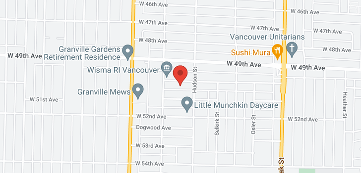 map of 1344 W 50TH AVENUE